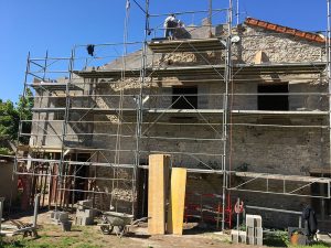 façade en cours de travaux - Cluny